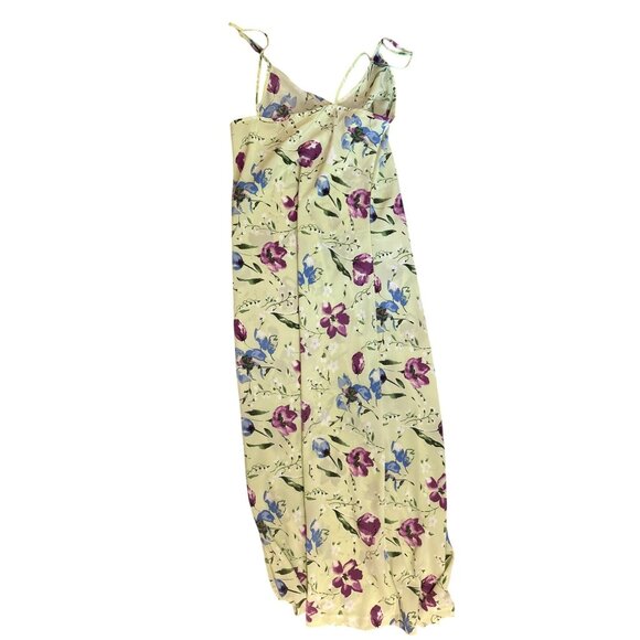 VTG Floral Maxi Slip Dress Express Spaghetti Straps Floral Womens Size 11/12 Y2K - Picture 4 of 5